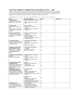 Amputee Mobility Predictor (AMP)