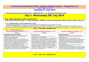 Concrete & Conservation-2014, Imperial College London