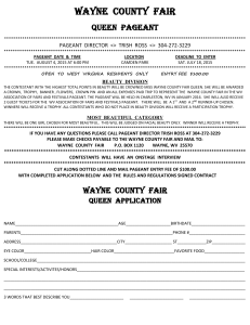 Beauty Pageant Queen Application
