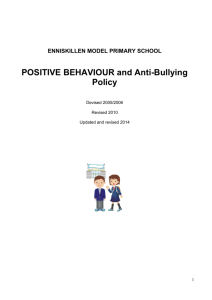 Positive Behaviour Policy - Enniskillen Model Primary School