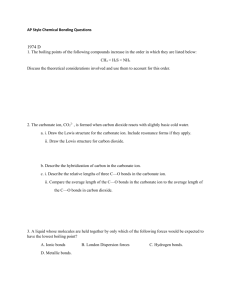 AP Style Chemical Bonding Questions 1974 D 1. The boiling points