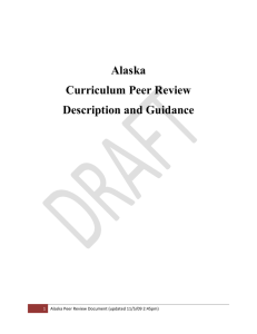 Curriculum Peer Review Description and Guidance
