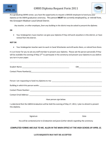 GMHS Diploma Request Form 2011