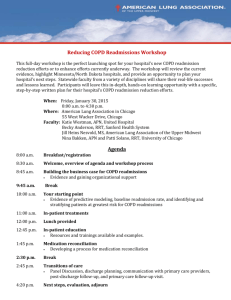 Reducing COPD Readmissions Workshop