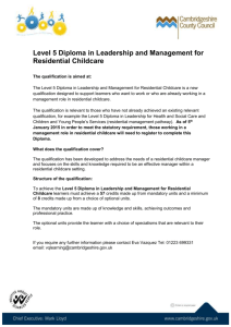 L5 Leadership & Management in Children`s Residential Care