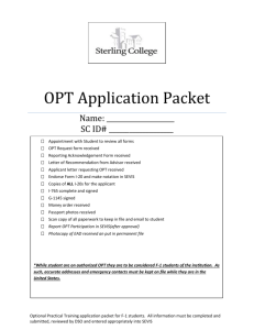 OPT Application Packet