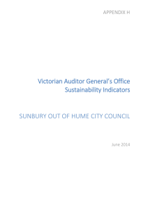 Victorian Auditor General`s Office Sustainability Indicators