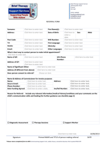 SPEECH & LANGUAGE THERAPY PAEDIATRIC REFERRAL FORM