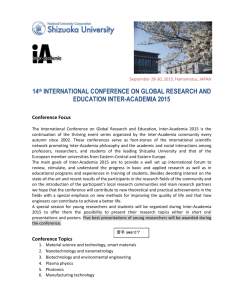 14 th International Conference on Global Research and Education