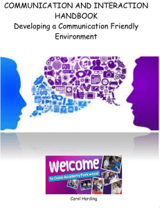 COMMUNICATION AND INTERACTION HANDBOOK Developing a