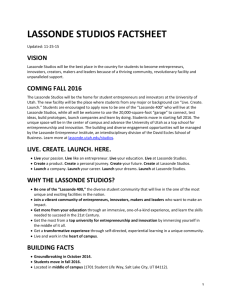 Lassonde Studios Factsheet (updated 11-25-15)