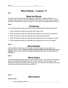 Word Study – Lesson 17