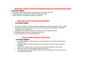 Restorative Justice-Theoretical Underpinnings and