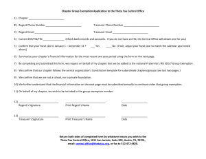 Group Exemption Application