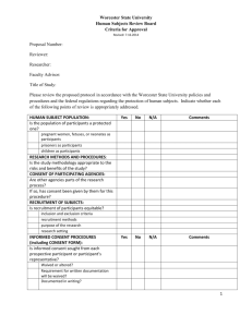 Criteria for Approval Form HSRB 1415