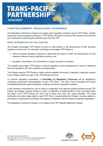 chapter summary: regulatory coherence