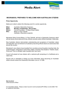 New citizens - Moorabool Shire Council