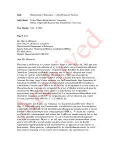 OSEP Letter from Alex Posny - Massachusetts Department of