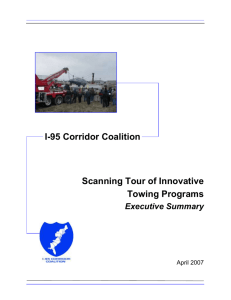 Scanning Tour of Innovative Towing Programs - I