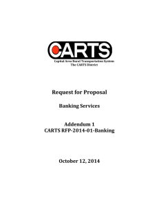 Request for Proposal Banking Services Addendum 1 CARTS RFP