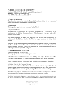 Public Summary Document (PSD) march 2014 PBAC Meeting