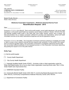 Recertification Request - 2015 - Oklahoma Corporation Commission