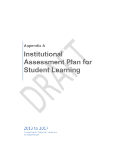 Institutional Assessment Plan