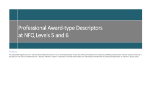 Open Professional Award-type Descriptors NFQ Levels 5 and 6