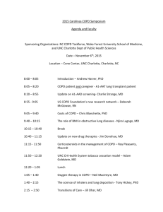 2015 Carolinas COPD Symposium Agenda and faculty Sponsoring