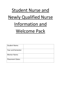 Ward C3 - Student Welcome Pack
