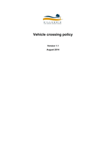 Vehicle Crossing Policy - Nillumbik Shire Council