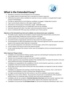What is the Extended Essay?
