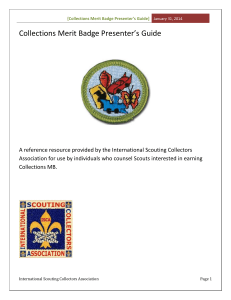 Collections Merit Badge Presenter`s Guide