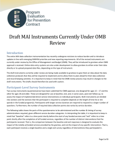 The draft instruments currently under review are being - PEP-C