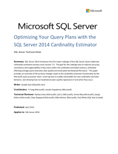 Optimizing Your Query Plans with the SQL Server 2014