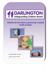 Children at risk where a parent has a mental health problem