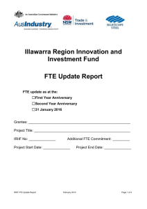 IRIIF Sample FTE Update Report Template