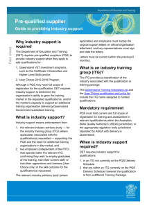 What is industry support?