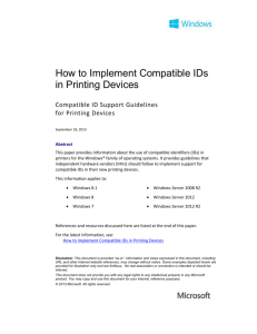 How to Implement Compatible IDs in Printing