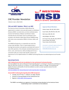March 2015WSMD CNE Provider Newsletter