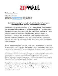 ZipWall Announces Reusable ZipFast Barrier Panels