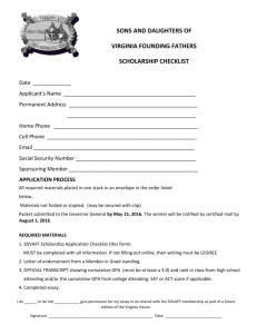 application process - Sons and Daughters of Virginia Founding