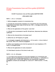 EC2305 Transmission Lines and Wave guides QUESTION PAPER
