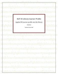 KiiT-IS Library learner Profile