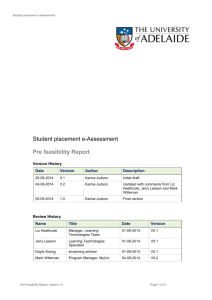 Student Placement eAssessment feasibility report
