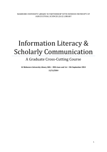 Information Literacy & Scholarly Communication