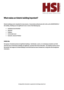 What is important about an old building Activity