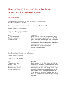 How do I keep a dialectical journal?