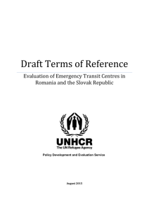 Draft Terms of Reference