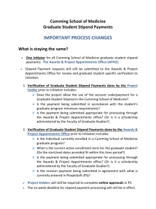 important changes to the graduate student stipend process